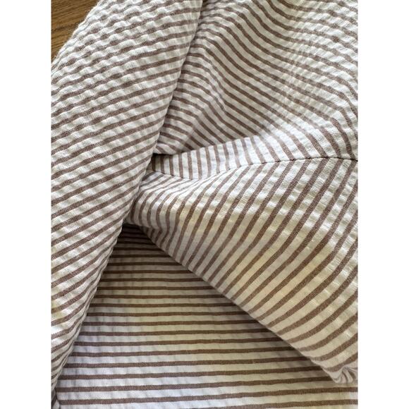 Isaac Mizrahi Seersucker Stripe Dress Preppy Minimalist OldMoney Retro Summer - Picture 7 of 11